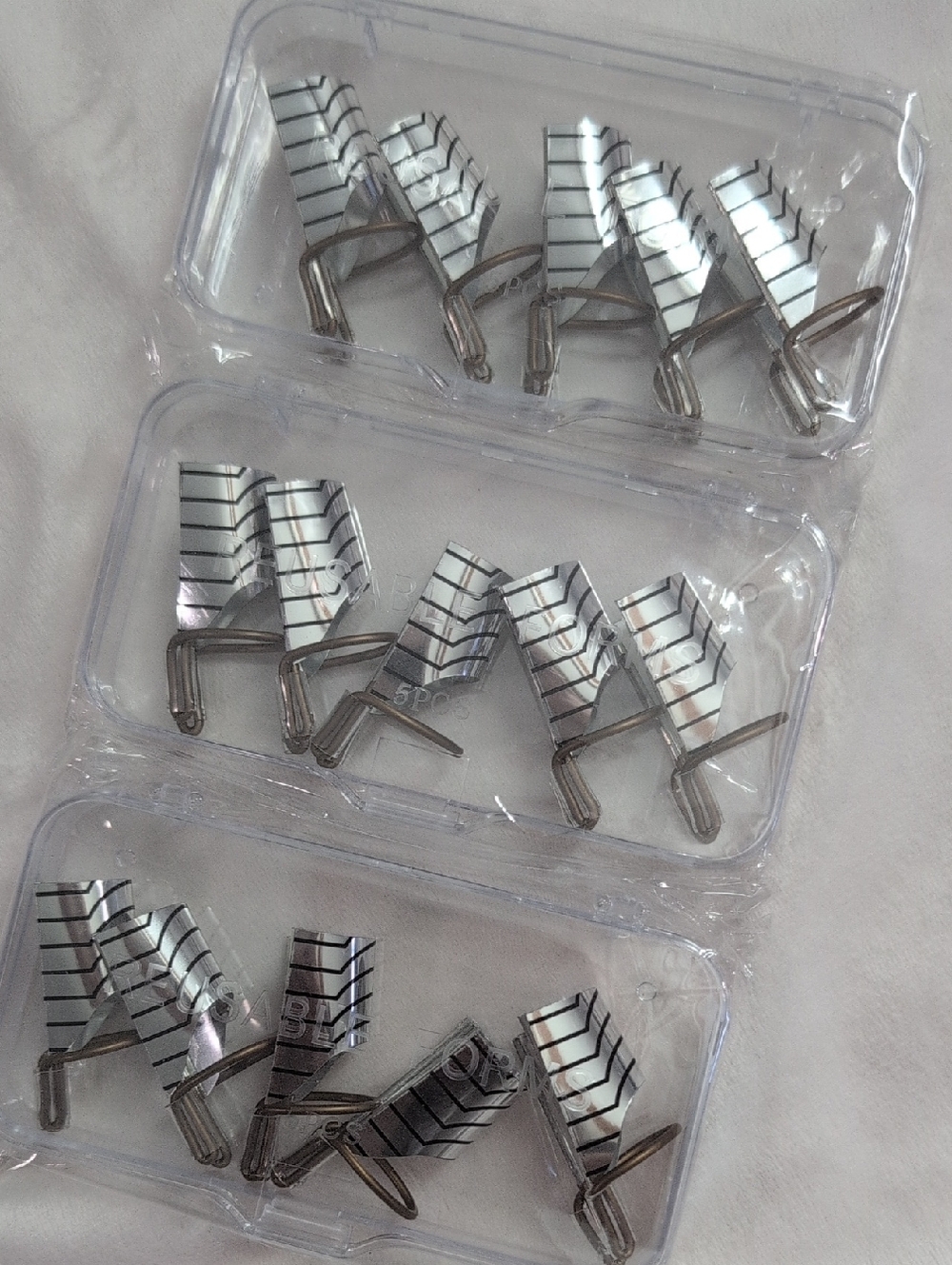 Silver Metallic Nail Forms - 15 Pack of Metal French Tip Guides